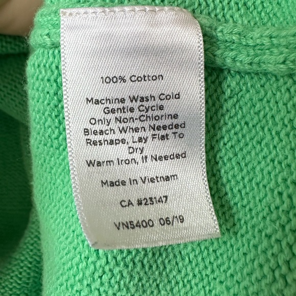 Talbots Green Crewneck Sweater with Knit Yoke small - Picture 4 of 5